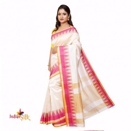 Kolkata Saree Acid Painting Pure Silk